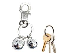 Pet Bell Dog Bell Collar Collar - Classic Ring Ornament Design, Bold Identity Keynchain | Clip de pendentif rustique, symbole acoustique en laiton brillant, grande pièce d'alerte pour chiots ludiques