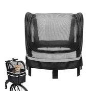 Pet Bike Basket Bag - Reinforced Front Carrier With Mesh Window For Small Medium Dogs Cats | Removable Travel Tote With Openable Window & Secure Clips | For Cycling Outdoor, Durable Waterproof Design,