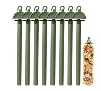 Pet Bird Cage Perch Set, 8 Pack Wooden Stand Sticks, Paw Grinding and Chewing Exercise, Textured for Parakeets, Cockatiels, Lovebirds, Small Budgies, 6.18x1.18x1.18 inches