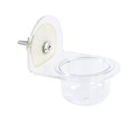 Pet Bird Feeder - Bol de cage amovible, récipient en acrylique | Finch Cockatiel Canary Bol à eau Finch Cockatiel Canary, Accessoire de l'autorité de traitement, Station d'alimentation pour oiseaux