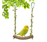 Pet Bird Swing Shotet Stand 7,87" Jouet à mâcher d'escalade avec Corde en Coton et Crochet pour se Reposer et Jouer dans la Cage à Oiseaux Accessoire pour Cockatiel Conure Brudgie Hummingbird