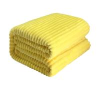 Pet Blanket - Yellow Dog Comforter Safe | Soft Warm Plush for Indoor Sofa Bed Crate | Machine Washable Calming Cover - Stress Reducing Pet Throw for Small Medium Large Breeds Animals CR