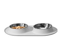 Pet Bowl, Feeding Dishes with Mats, 16.34x9.13 inches Anti Slip Waterproof Dog Cat Bowls, Silicone Dish for Eating, Feedings, Snack Time, Preventing Spills and Messes