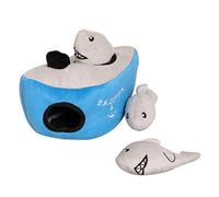 Pet Brands Hide & Seek Jouet interactif en Peluche pour Animal Domestique Motif Requin