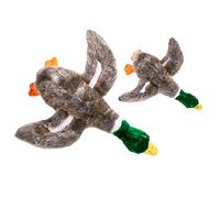 Pet Brands Jouet en Peluche pour Chien - Petit Canard Qui couine - Gris