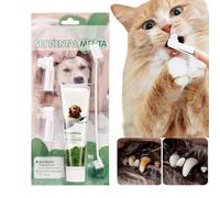 PET Brosse d'hygiène bucco-dentaire gel enzymatique | Dentifrice au goût foie pour chiens et chats, allergies