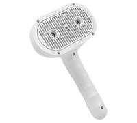 Pet Brush, Grooming Shedding Massager Dog Brush, Ergonomic Multifunctional Steamy Comb, 19x11x6.8cm, Comfortable Anti-Slip Handle, Ideal for Home, Pet Salon, White and Pink