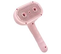 Pet Brush, Grooming Shedding Massager Dog Brush, Ergonomic Multifunctional Steamy Comb, 19x11x6.8cm, Comfortable Anti-Slip Handle, Ideal for Home, Pet Salon, White and Pink