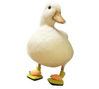 Pet Call Chaussures en forme de canard - Protection antidérapante pour prévenir les infections, tissu doux, design mignon (carotte, L)