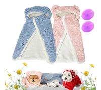 Pet Cape Blanket, Dog Cape Blanket, Cape Blanket for Small Dogs, Dog Wraps with Hood, Pet Clothing Warm Sleeping Blanket, Warm Winter Blanket Cape for Dogs and Cats (2PCS, S)