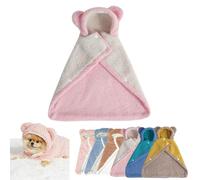 Pet Cape Blanket,Dog Robes with Hood,Dogs Cold Weather Coat Wraps,Warm Sleeping Blanket with Thicken Cloak for Small and Large Cats,for Indoor Relaxing & Outdoor Walks (B Pink, L)