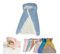 Pet Cape Blanket,Dog Robes with Hood,Dogs Cold Weather Coat Wraps,Warm Sleeping Blanket with Thicken Cloak for Small and Large Cats,for Indoor Relaxing & Outdoor Walks (A Blue, S)