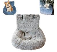 Pet Car Seat - Dog Bed with Safety Straps, Waterproof Travel Bed for Large & Small Dogs, Protects Car Seats from Dirt, Hair & Scratches, Removable and Easy to Clean (Coffee,L)