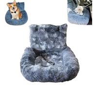 Pet Car Seat - Dog Bed with Safety Straps, Waterproof Travel Bed for Large & Small Dogs, Protects Car Seats from Dirt, Hair & Scratches, Removable and Easy to Clean (Tie-Dyed Dark Blue,S)