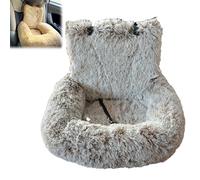 Pet Car Seat, Dog Bed with Safety Straps, Waterproof Travel Bed for Large & Small Dogs, Protects Car Seats from Dirt, Hair & Scratches for All Cars (Light Khaki,72 * 60cm/28 * 23in)