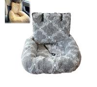 Pet Car Seat, Dog Bed with Safety Straps, Waterproof Travel Bed for Large & Small Dogs, Protects Car Seats from Dirt, Hair & Scratches for All Cars (Grey White,60 * 60cm/23 * 23in)