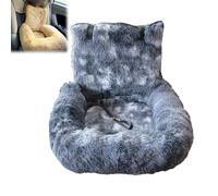 Pet Car Seat, Dog Bed with Safety Straps, Waterproof Travel Bed for Large & Small Dogs, Protects Car Seats from Dirt, Hair & Scratches for All Cars (Dark Grey,72 * 60cm/28 * 23in)