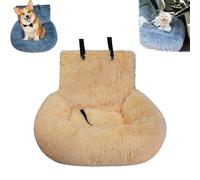 Pet Car Seat - Dog Bed with Safety Straps, Waterproof Travel Bed for Large & Small Dogs, Protects Car Seats from Dirt, Hair & Scratches, Removable and Easy to Clean (Yellow,M)