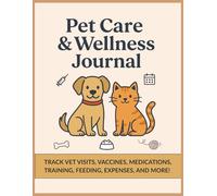 Pet Care & Wellness Journal: Log Book and Planner to Organize and Track Medical Records, Medications and Vaccinations, Feeding, Activities, Supplies & Expenses