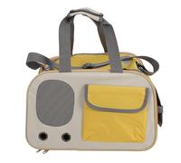 Pet Carrier Bag Breathable Foldable Oxford Cloth with Steel Wire Frame, Cat Dog Carrier for Small Pets up to 15 lbs, Lightweight Portable Travel Handbag with Adjustable Strap for O (Jaune)