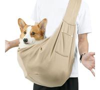 Pet Carrier Bag, Reversible Dog Sling, Puppy Chest Pouch, Cat Carry Shoulder Tote, Secure Storage Pocket Feature for Small Dogs, Cats, Travel, Shopping, Walking, Outdoor, 13.78x11.81x1.57 inches