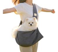 Pet Carrier Bag - Short Plush 23x12x10cm Lightweight Breathable Sling, Portable Puppy Carrying Wrap | Soft Travel Pet Carrier for Hiking Walking Beach Vacation Outdoor Home Use 7.5kg Limit