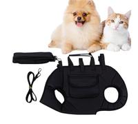 Pet Carrier, Dog Puppy Sling Bag, Cat Sling with Adjustable Shoulder Strap, Soft Safety Pocket Design, Ideal for Walking, Hiking, Camping, Outdoor Travel with Small Pets, Small Large Brown Black