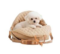 Pet Carrier - Portable Bed for Onboard Comfort | Secure Harness with Foldable Frame & Spill Resistant Material for Auto Interior Outdoor Trips Vehicle Journeys Traveling Companion Cat Dog Travel