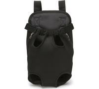 Pet Carrier Sac à dos Jambes réglables de facile Ajustement mains libres souple respirant avant -Pack -sac pour chiens chats noir S
