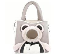 Pet Carrier Shoulder Bag, Canvas Soft Pet Travel Tote with Adjustable Strap & Breathable Mesh, Hands-Free Crossbody for Outdoor Walking/Vet Visits