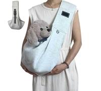 Pet Carrier Sling with Pocket,Adjustable Soft Padded Shoulder Puppy Carrier,Breathable Fabric Hands-Free Dog Carriers Bag with Safety Buckles Designed for Outdoor Travel