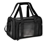 Pet Cat Bag for Outdoor Use, Portable Breathable Bag, Foldable Small Dog, Lightweight Car, Large Capacity Cat Bag (Black)