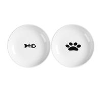 Pet Cat Food Bowl-NOH Objets pour cuisiner l'environnement alimentaire de votre animal de compagnie avec des aliments multiples, 3 x eau en céramique pour chien sans glissement Multipath Pet Feeing