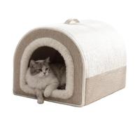 Pet Cat House - Plush Dome Cold Weather | Winter Cat House Dog Sleep Mat for Living Room, Bedroom, Garage, Playing, Resting, Napping, Kitten Or Puppy Use