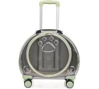 Pet Cat Puggy Sac à Dos pour Petits Chiens, Poussette pour Chien Transporteur de Sac à Dos de Voyage Respirant avec Roues, Boîte de Transport Multifonctionnelle pour Chat Chien Poussette pour Animaux