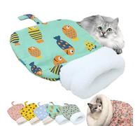 Pet Cats Nest, Cat Sleeping Bag for Indoor Cats, Cozy Hideaway Pet Bed, 360° Wrap Comfortable Pet Snuggle Sack, Warm Winter Cat Cave Bed for Small Cats and Dogs (Green, Under 6kg)