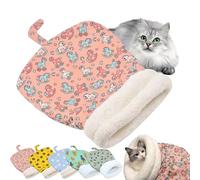 Pet Cats Nest, Cat Sleeping Bag for Indoor Cats, Cozy Hideaway Pet Bed, 360° Wrap Comfortable Pet Snuggle Sack, Warm Winter Cat Cave Bed for Small Cats and Dogs (Pink, Under 6kg)