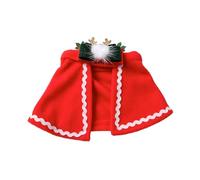 Pet Christmas Cape with Bow Red Cloak Fits for Small Dogs | Soft polyester cape with festive bow design, perfect for holiday photos, fits for cats C S