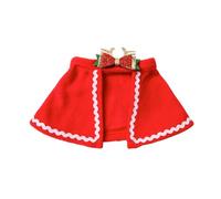 Pet Christmas Cape with Bow Red Cloak Fits for Small Dogs | Soft polyester cape with festive bow design, perfect for holiday photos, fits for cats D M