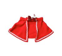 Pet Christmas Cape with Bow, Red Cloak for Small Medium Dogs & Cats | Soft polyester cape features festive bow design, perfect for holiday photos and small to medium pets A M