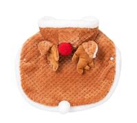 Pet Christmas Clothes | Funny Cold Weather Warm Cat Cape with Hat | Winter Festival Reindeer Coats for Cats Medium Dog Birthday, Festive Pet Apparel for Holiday Celebrations