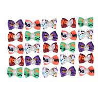 Pet Christmas Headwear 25PCS | Adjustable Rubber Band Bow Tie for Cats/Dogs/Small Pets | Holiday Costume Accessories & Party Dress Up