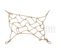 Pet Climbing Net for Parrots/Hamsters | Hemp Rope Ladder & Hammock | Anxiety Relief Toy for Small Animals | 4 Hooks for Easy Installation (S(283 X 180mm / 11.14 X 7.09in))