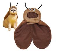 Pet Cloak Costume, Halloween Cat Cape with Cockroach Shape Design, Soft Skin-Friendly Pet Cosplay Outfit for Dogs and Cats, Social Media Posts, Parties, Trick Or Treat, Home