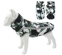 Pet Clothes Autumn and Winter Thickened Warm Dog Cotton-Padded Clothes Big Dog Pet Jackets Pet Clothes Linear Reflective Strips White 6XL (White Large)