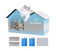 Pet Cooling House, Aluminum Foil Insulated Cat Cool Shelter, Tear Resistant Shade Tent Cave, Spacious Portable Shelter for Apartment Patio Beach Car Backyard Balcony Travel Use