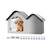 Pet Cooling House - Dog Folding Shelter, Portable Kitten Cooler House with Ice Pack Insulation, Breathable Summer Animal Kennel, Ideal for Indoor Garden Outdoor Backyard