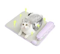 Pet Cooling Mat - 23 Inch Dog Cooling Mat | Linen Cellulose Sponge Mats - Lightweight Non Slip Mats Designed to Keep Pets Cool and Comfortable Indoors or Outdoors on Sofas, Floors During Rest