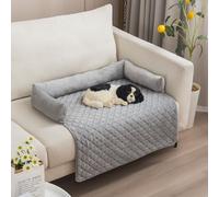 Pet Cooling Mat, Quilted Couch Cover Dog Bed with Water-Resistant Base, Anti-Slip Dog Couch Cover Protector for Sofa, Car Or Floor (Light Gray,75 * 120cm)