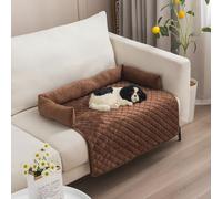 Pet Cooling Mat, Quilted Couch Cover Dog Bed with Water-Resistant Base, Anti-Slip Dog Couch Cover Protector for Sofa, Car Or Floor (Coffee,90 * 120cm)